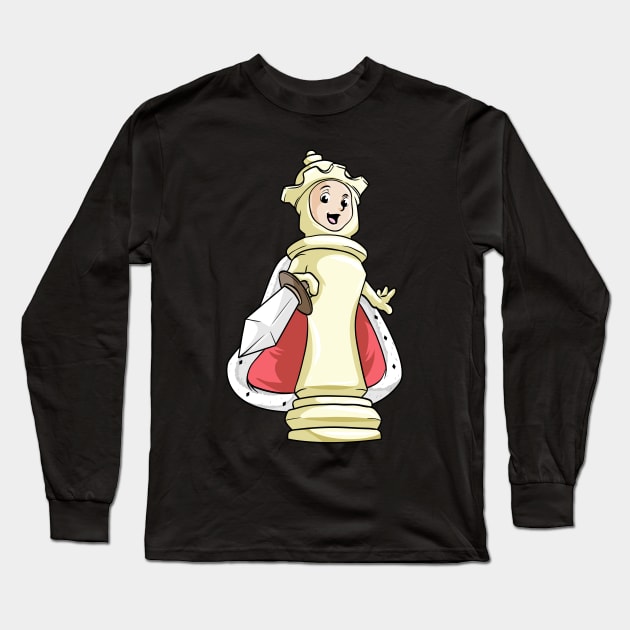 Beautiful queen as a chess piece Long Sleeve T-Shirt by Markus Schnabel